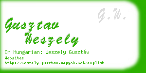 gusztav weszely business card