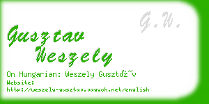 gusztav weszely business card
